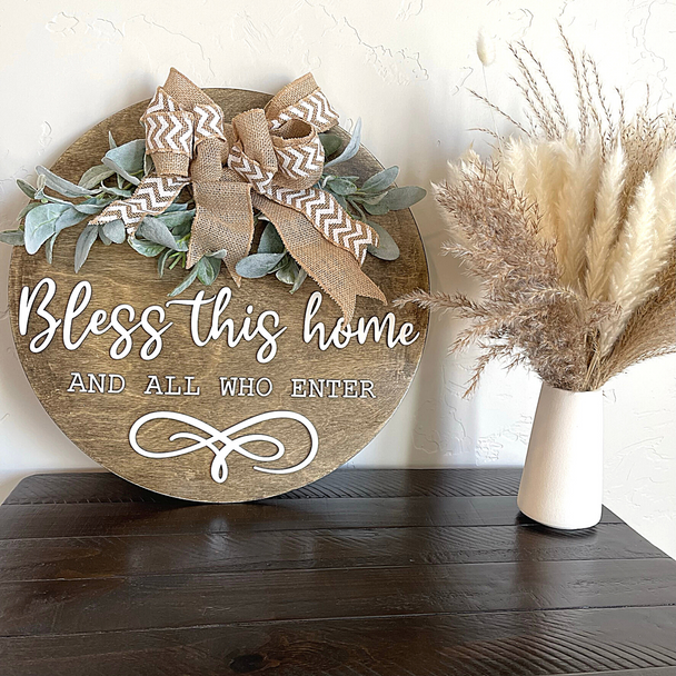 Round Door Hanger | Wall Hanger | Welcome Door Sign | Wooden Home Decor