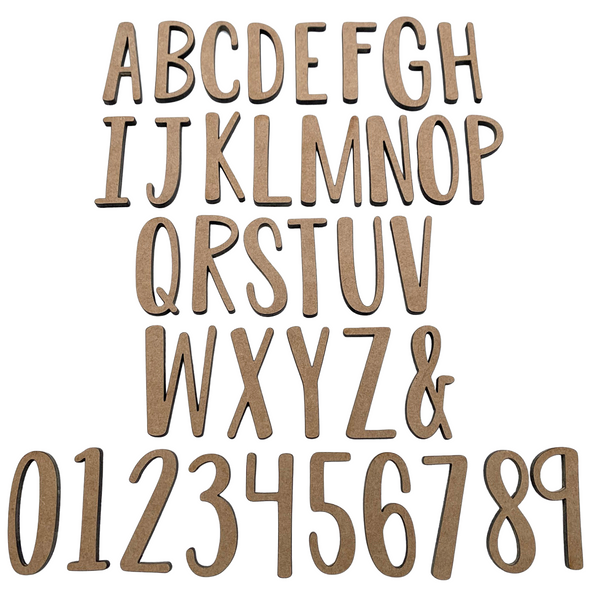 2" Sample Set | Love Me MDF | Wood Craft Letters | Unfinished Letters | Arts & Crafts Supplies