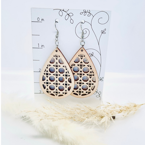 Rattan Earring Design | Teardrop Earring | Fashion Earrings | Earring Gifts