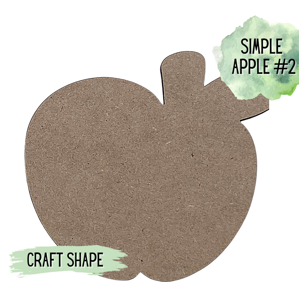 Simple Apple #2 | Wood Apple Cutout | Acrylic Apple Shape | Teacher Classroom Decor | Wood DIY Decor | Art and Crafts Decor | Kids Room Decor