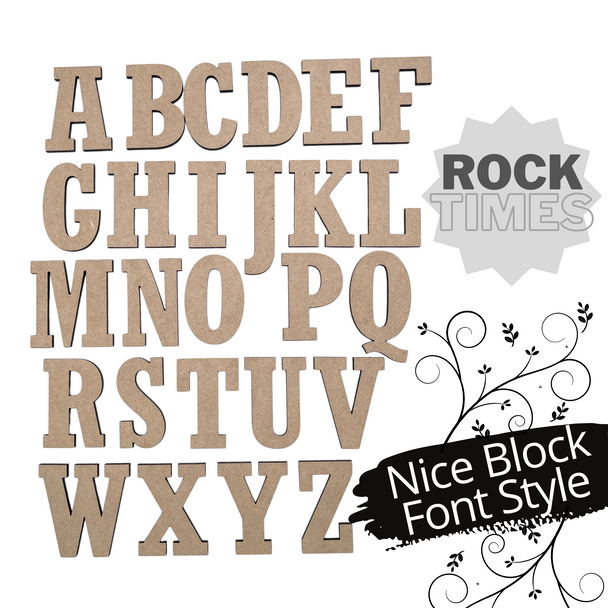 2" Sample Set | RockTimes MDF | Wood Craft Letters | Unfinished Letters | Arts & Crafts Supplies