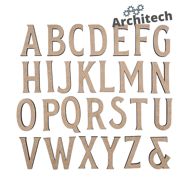 2" Sample Set | Architech MDF | Wood Craft Letters | Unfinished Letters | Arts & Crafts Supplies