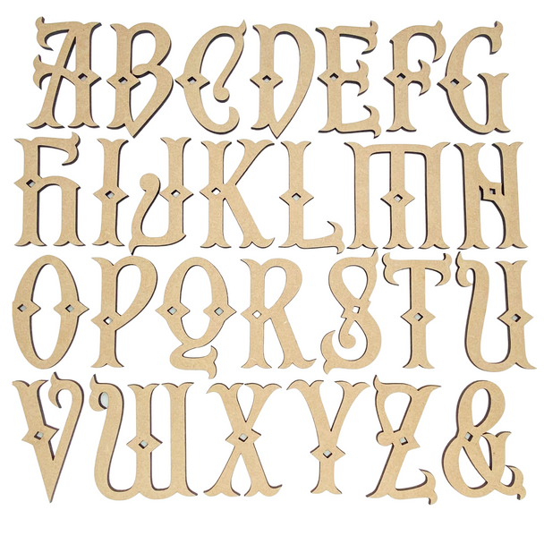 2" Sample Set | Reign Fourth MDF | Wood Craft Letters | Unfinished Letters | Arts & Crafts Supplies