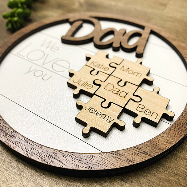 Father's Day Puzzle Piece Plaque | Father's Day Gift | Personalize Father's Day Gift | Dad Birthday Gift