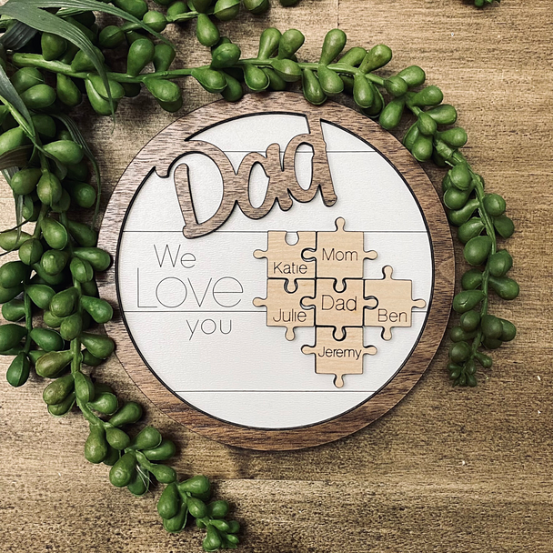 Father's Day Puzzle Piece Plaque | Father's Day Gift | Personalize Father's Day Gift | Dad Birthday Gift