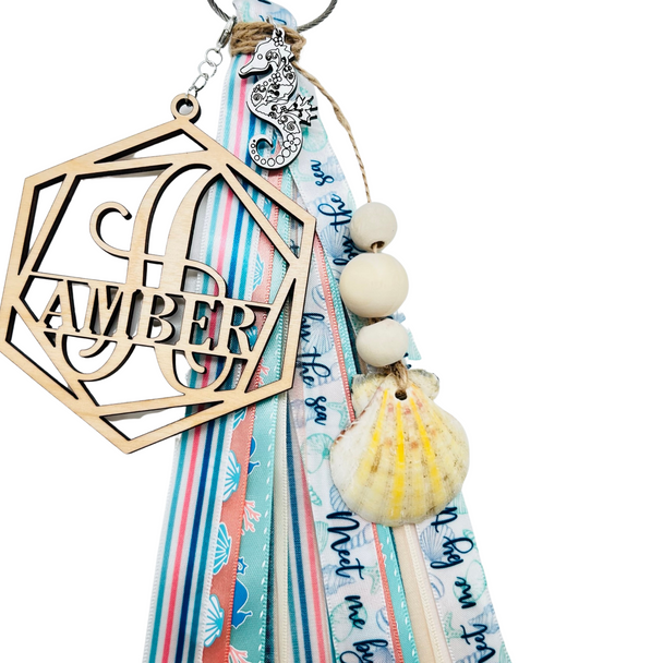 Beach Tassel | Bogg Bag Decor | Car Charms | Car Accessories | Bogg Bag Monograms | Key Chain Decor | Personalized Bag Charms | Bogg Bag Charm | Bag Tassel