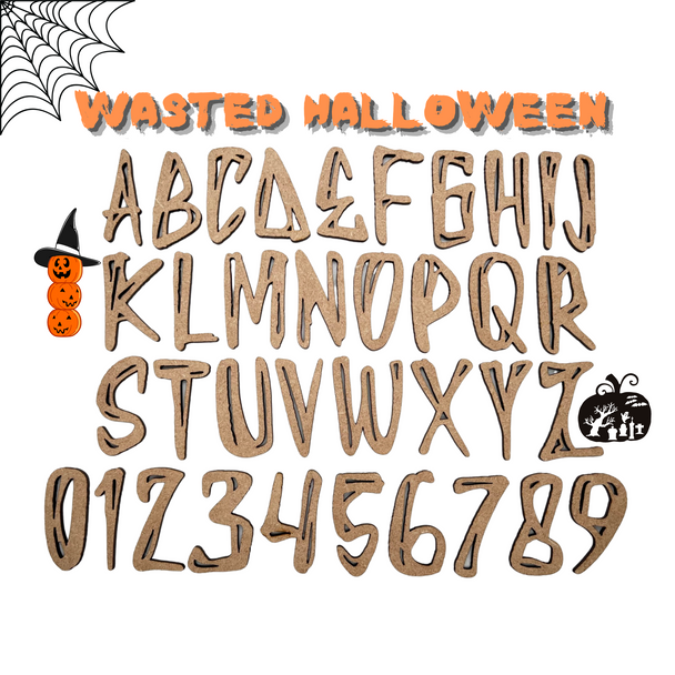 Wasted Halloween | Craft Letters | Unfinished Letters | Arts & Crafts Supplies
