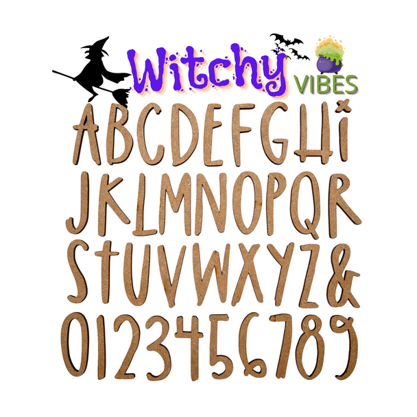 Witchy Vibes | Halloween Craft Letters | Unfinished Letters | Arts & Crafts Supplies