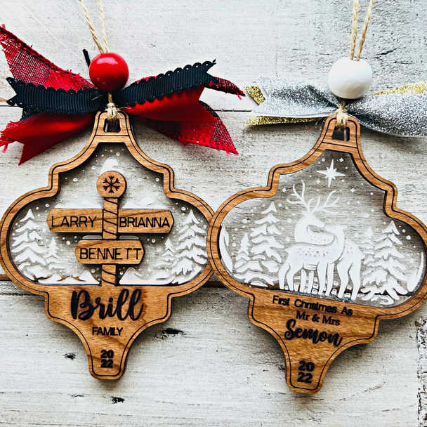 North Pole Family Ornament | Personalized Family Ornament | Personalized Ornament
