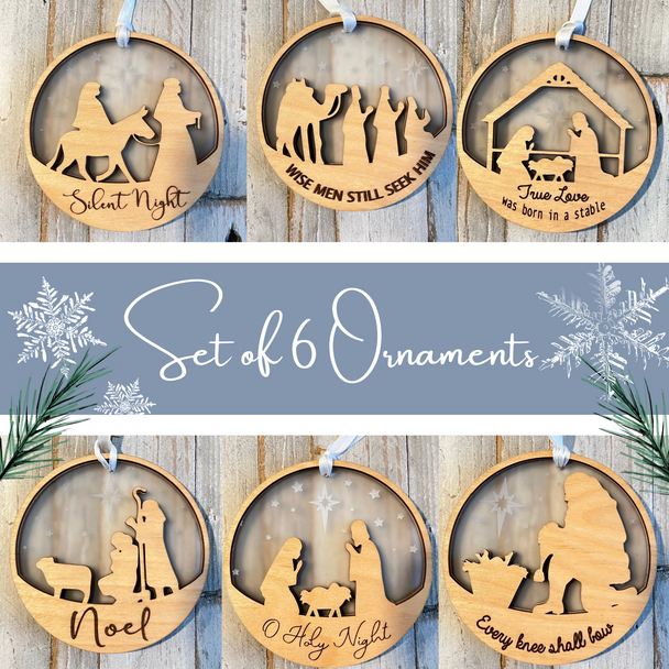 Nativity Ornaments | Christian Christmas | Jesus Ornaments