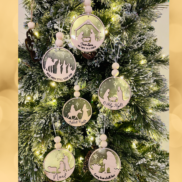 Nativity Ornaments | Christian Christmas | Jesus Ornaments