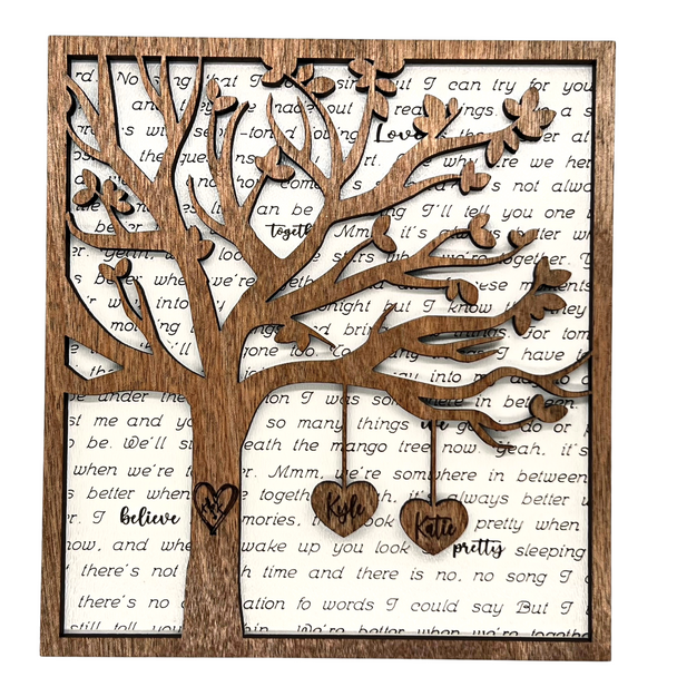 Hanging Hearts Plaque | Couple Gifts | His and Hers | Valentine's Day | Birthday Gifts | Newlywed Gifts | Couple Gifts | Gifts for Him |