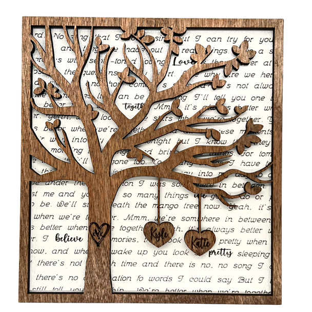 Couples Plaque | His and Hers | Valentine's Day Gifts | Hanging Hearts Tree