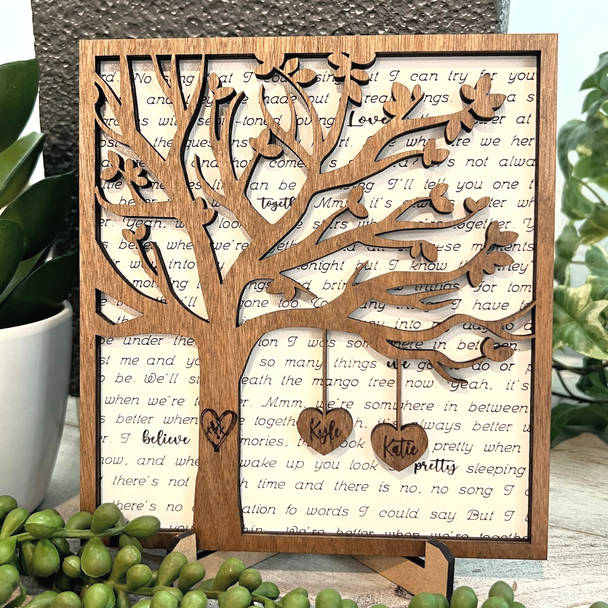 Couples Plaque | His and Hers | Valentine's Day Gifts | Hanging Hearts Tree