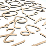 Purple Script Wood Craft Letters