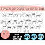 Set of 21 DOG Files | Puppy SVG Files | Animal Cut Files | Chihuahua Cut Files | Bulldog Digital Files | Schnauzer Cutout | Dog Cliparts