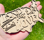 USA Shape SVG File Download - Laser Cut Files - 2 Layer Wood Art Piece for Glowforge, Mira, Thunder, Trotec, or Epilog - Downloadable