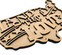USA Shape SVG File Download - Laser Cut Files - 2 Layer Wood Art Piece for Glowforge, Mira, Thunder, Trotec, or Epilog - Downloadable