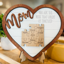 Krafty Supply's Mother's Day Heart Puzzle Sign in Cherry Wood.