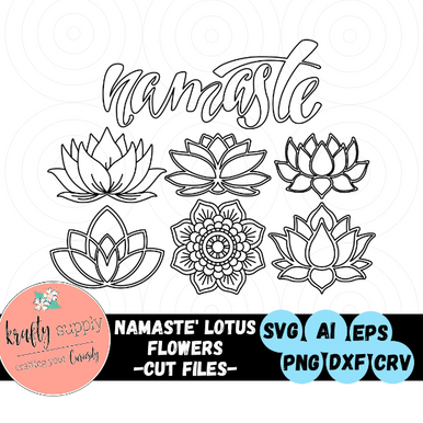 Lotus SVG, Lotus Flower SVG, Lotus Vector, Lotus Clipart, Lotus PNG, DXF, EPS