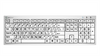 LargePrint Black on White - PC Slimline Keyboard - US English