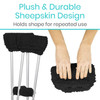 Vive Health Sheepskin Crutch Pads Gray