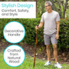 Vive Health Wooden Walking Stick 48"