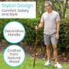 Vive Health Wooden Walking Stick 55"