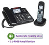 2 Phone Bundle for Mild to Moderate Hearing Loss - Includes 1 Base Corded Telephone and 1 Expansion Handset Clarity Model E814CC