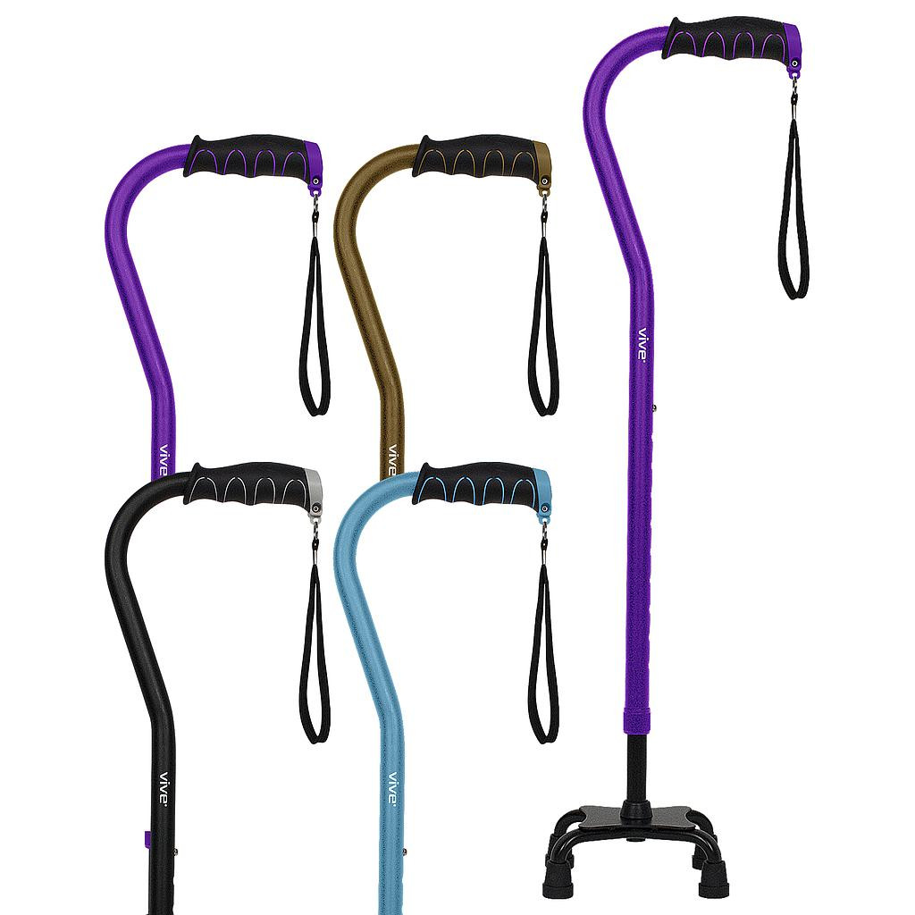 Vive Health Quad Cane Purple LIBERTY Health Supply