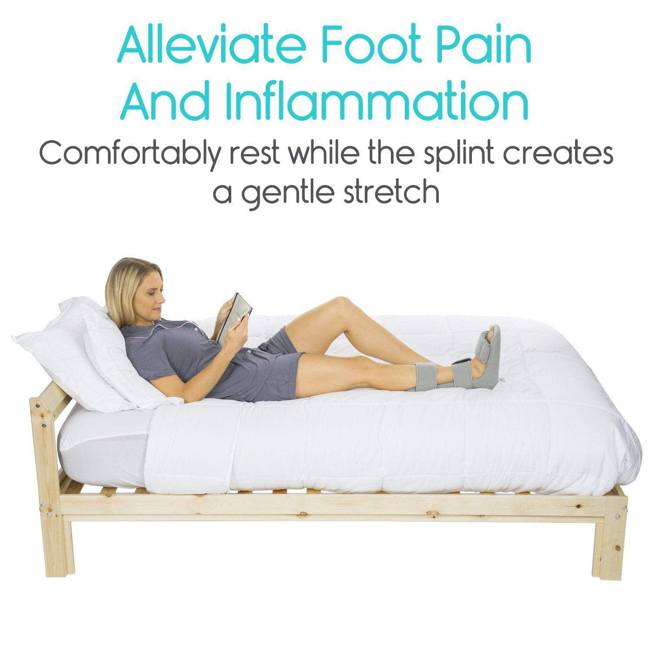 Vive Health Soft Night Splint Large Gray LIBERTY Health Supply