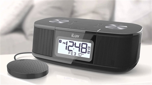 TimeShaker Micro by iLuv (Dual Alarm Clock Bluetooth FM Stereo Clock