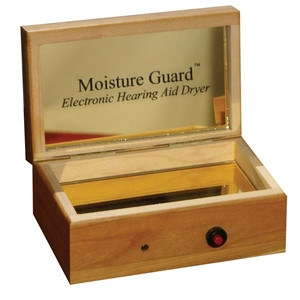 Moisture Guard Walnut Electronic Hearing Aid Dryer LIBERTY Health Supply