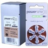 Power One Zinc Air Hearing Aid Batteries (1 Box of 60 Batteries) LIBERTY Health Supply