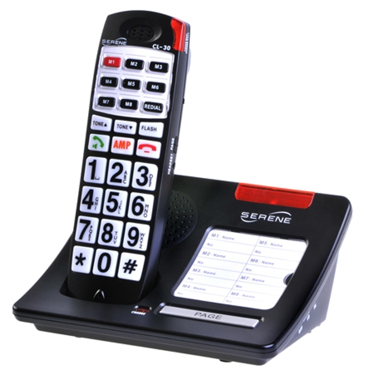 Amplified Cordless Big Button Telephone with Talking Caller ID for Mild to Moderate Hearing Loss