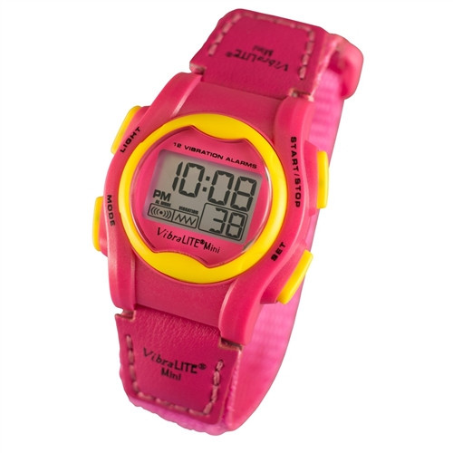 VibraLITE MINI Vibrating Children Size Watch Hot Pink LIBERTY