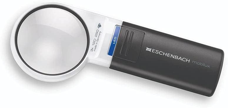 Eschenbach Mobilux LED Handheld Magnifier with Mobase Stand Hands