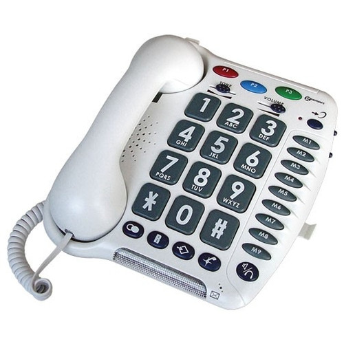 Big Button Amplified Corded Telephone for Mild to Moderate Hearing Loss - Geemarc Model AMPLI200