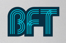 BFT - Die Cut Sticker 4" - Blue (Pack of 100)