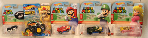 Hot Wheels Super Mario Character Cars & Monster Truck  Mario Luigi Bowser Peach