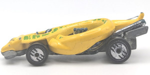 Vintage 1985 Mattel Hot Wheels Turboa Yellow Snake Race Car