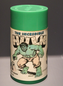 Vintage 1978 Marvel Comics The Incredible Hulk Aladdin Plastic Thermos With Cup
