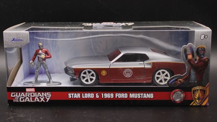 Jada 1:32 Hollywood Rides Star Lord & 1969 Ford Mustang Avengers 33077 Diecast
