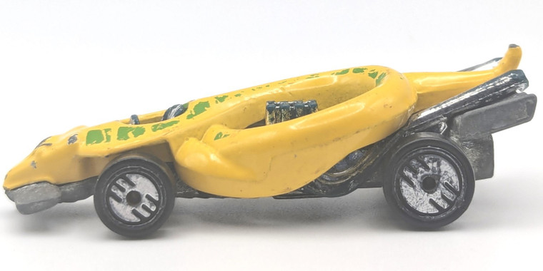 Vintage 1985 Mattel Hot Wheels Turboa Yellow Snake Race Car