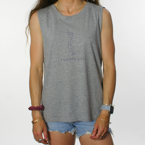 Trigger Girls Indi Surf Tank Ladies in Grey Marle