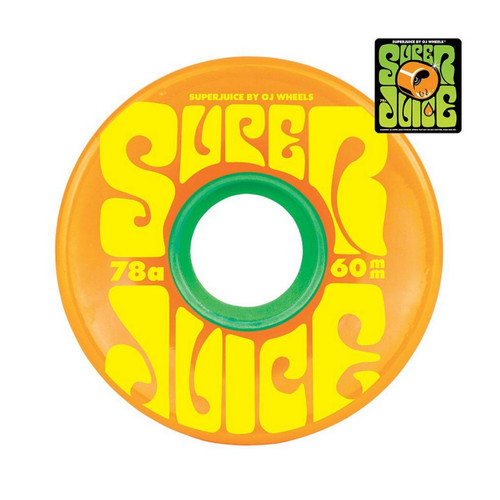 OJ Wheels Super Juice 60MM 78A Skate Wheels in Citrus