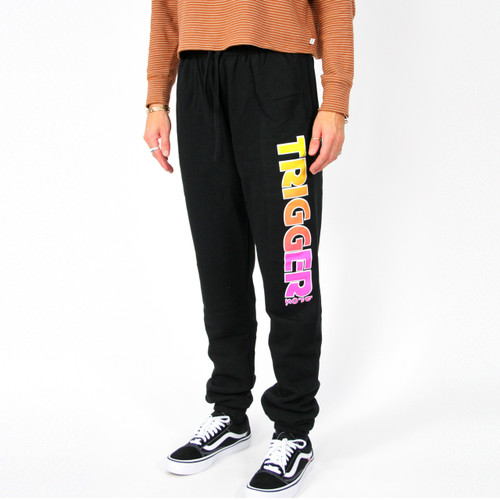 Trigger Bros Retro Track Pant Womens in Black