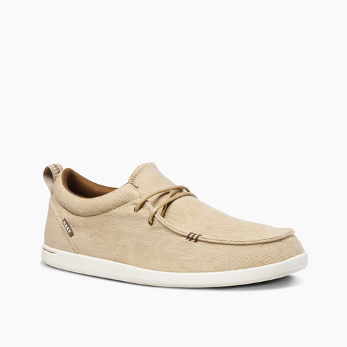 Reef Cushion Skimmer Washed Canvas Shoes Mens in Sandstone