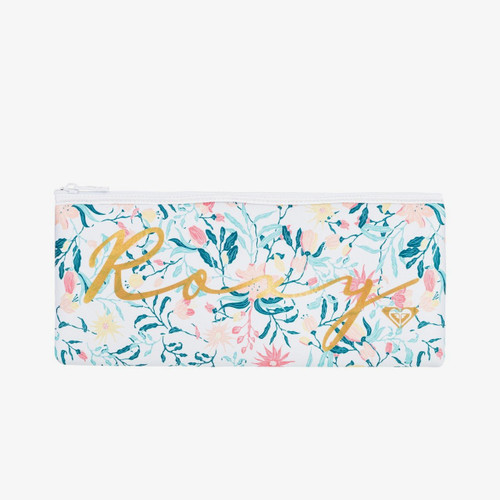 Roxy Happy Wednesday Pencil Case in Bright White Kaleidoscope