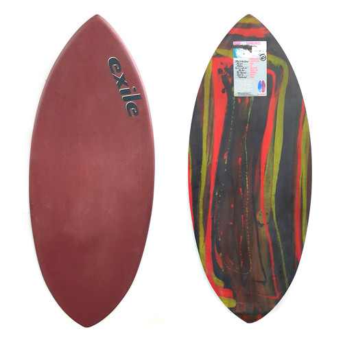 Exile Hornet Double Carbon 52.15in Medium Hybrid Skimboard in Burgundy